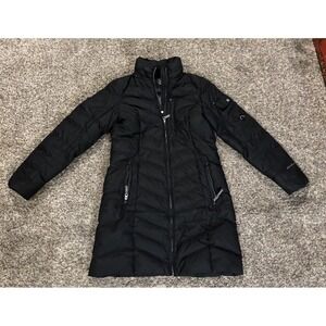 Eddie Bauer Black Sun Valley Parka Goose Down Coat Full Zip Woman’s Small